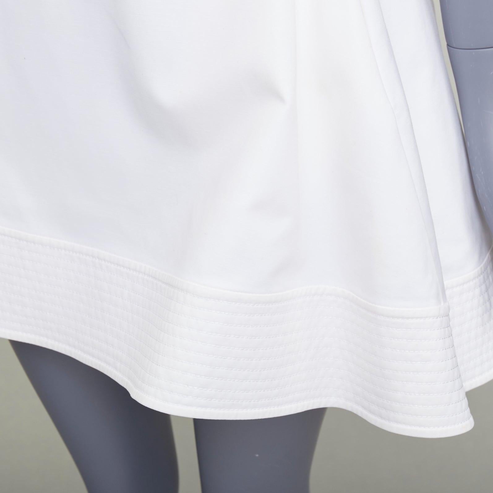 CHRISTIAN DIOR vestido camisero con broche de cristal en mezcla de algodón crema FR34 XS en venta 2
