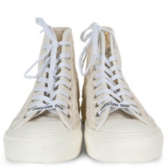 CHRISTIAN DIOR cream lace 2022 WALK'N'DIOR MACRAME Sneakers Shoes 39