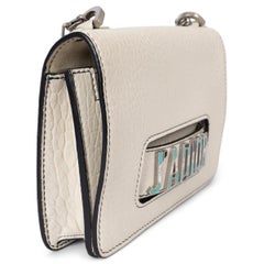 CHRISTIAN DIOR cream leather 2018 J'ADIOR SMALL MOSAIC Shoulder Bag