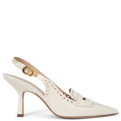 CHRISTIAN DIOR cream leather 2020 BOY-D Slingbacks Pumps Shoes 38
