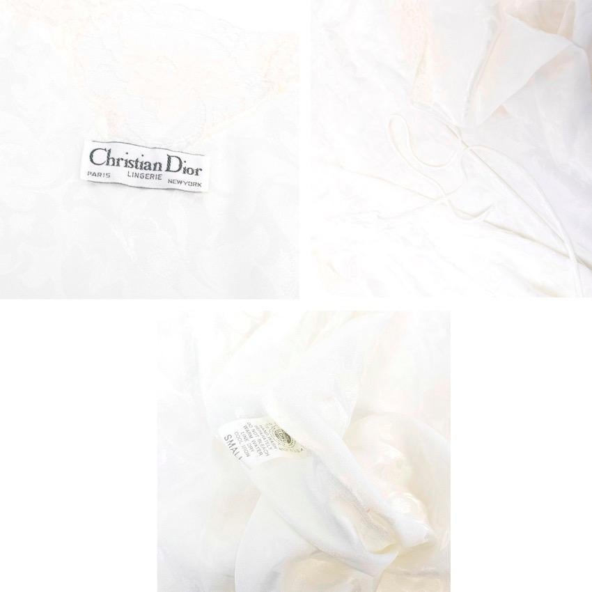 Christian Dior Cream Night Gown and Robe Set US 6 2