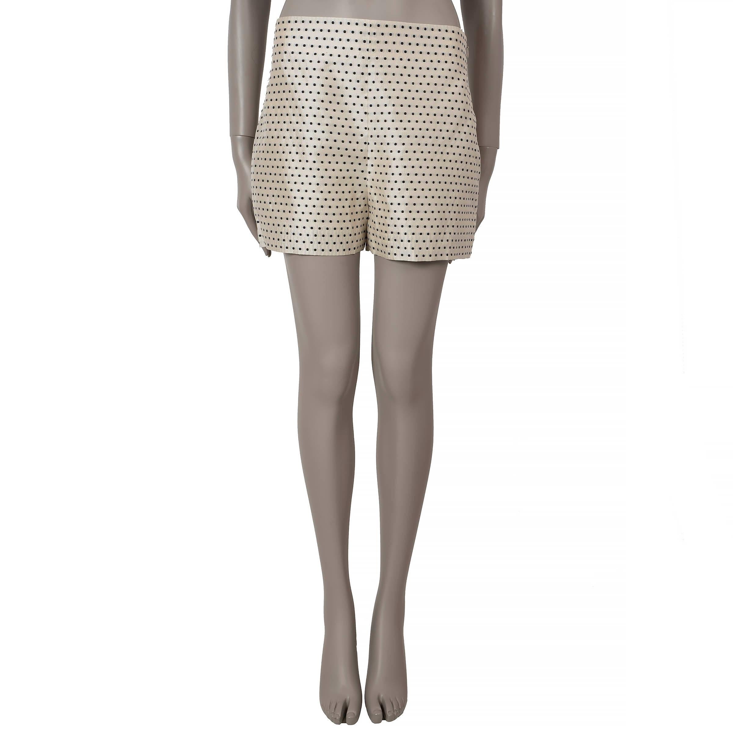 Women's CHRISTIAN DIOR cream silk 2020 POLKA DOT MINI Shorts Pants 38 S For Sale