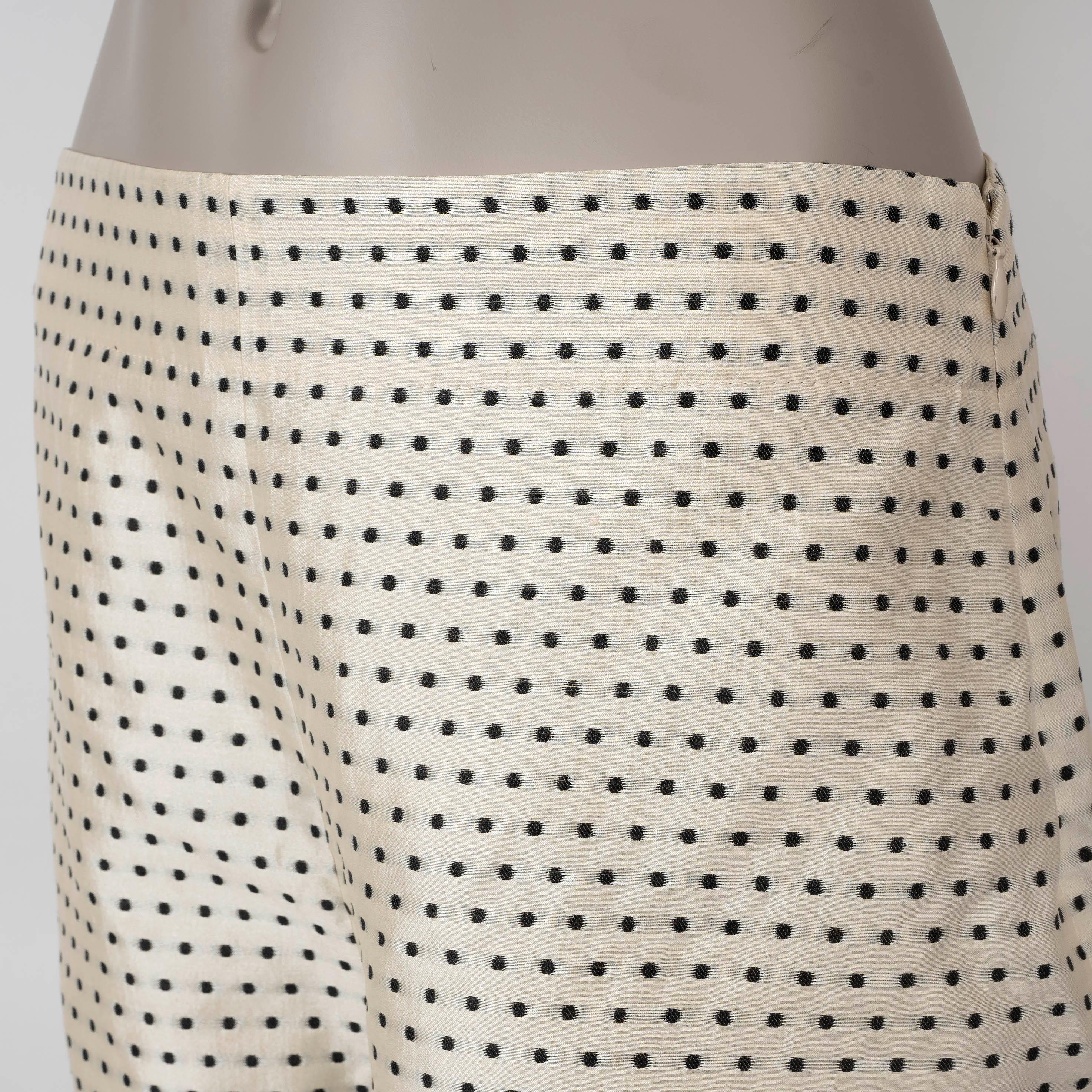 CHRISTIAN DIOR cream silk 2020 POLKA DOT MINI Shorts Pants 38 S For Sale 1