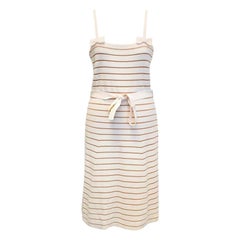 Christian Dior cream striped dress - Size US 10