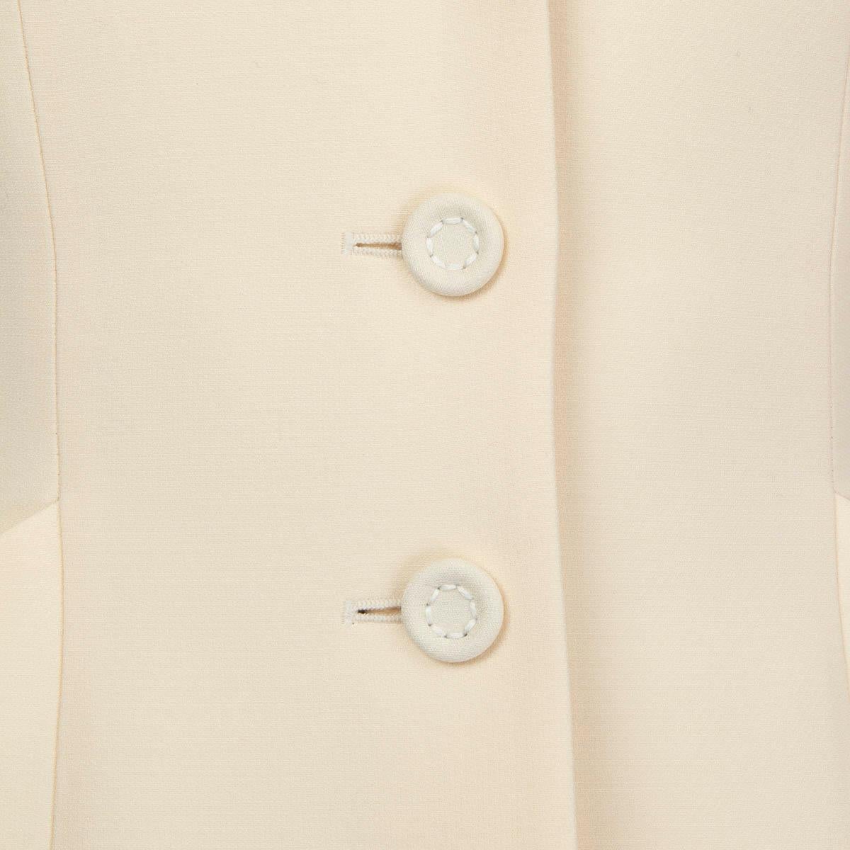 Beige CHRISTIAN DIOR cream wool & silk 30 MONTAIGNE BAR Blazer Jacket 38 S