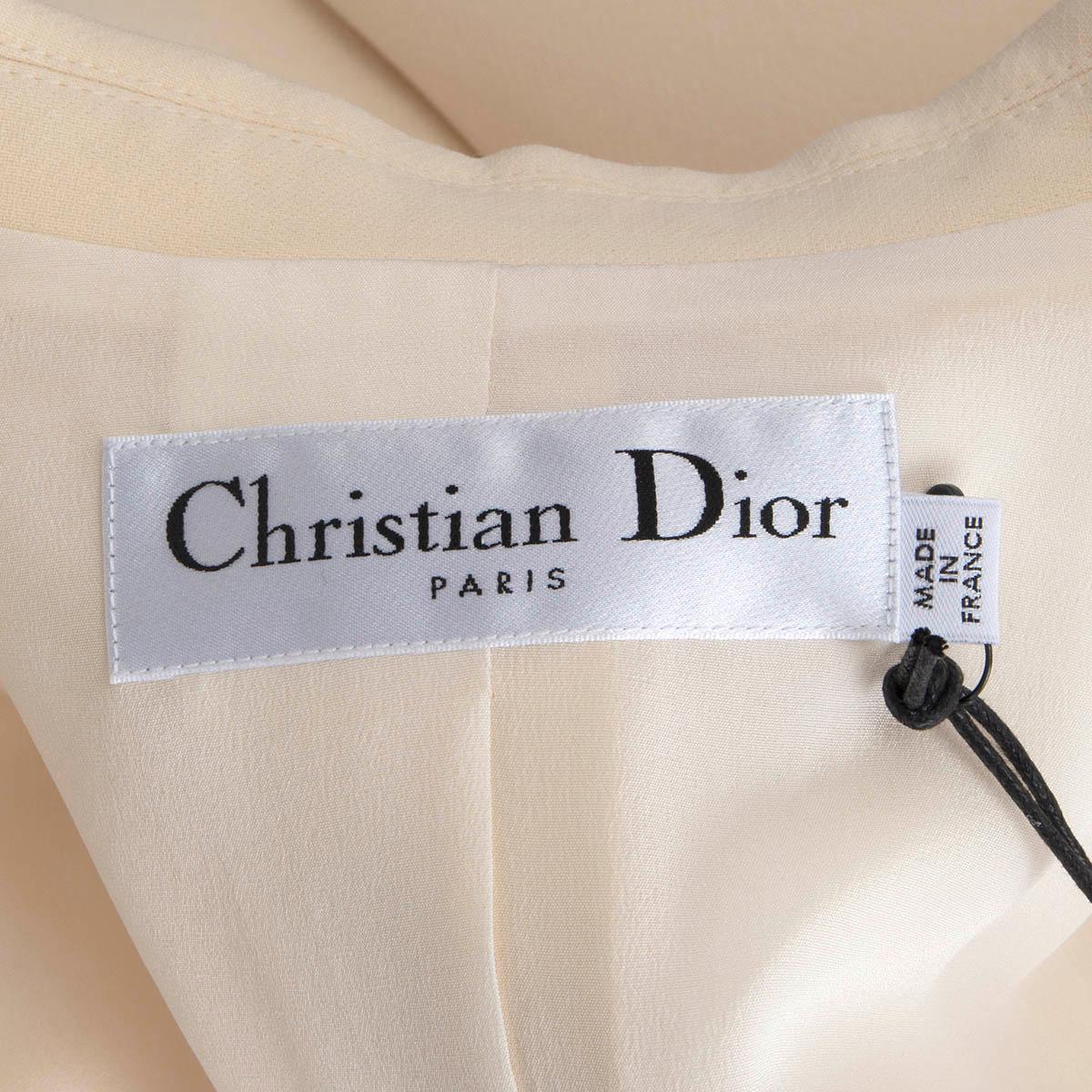 Women's CHRISTIAN DIOR cream wool & silk 30 MONTAIGNE BAR Blazer Jacket 38 S