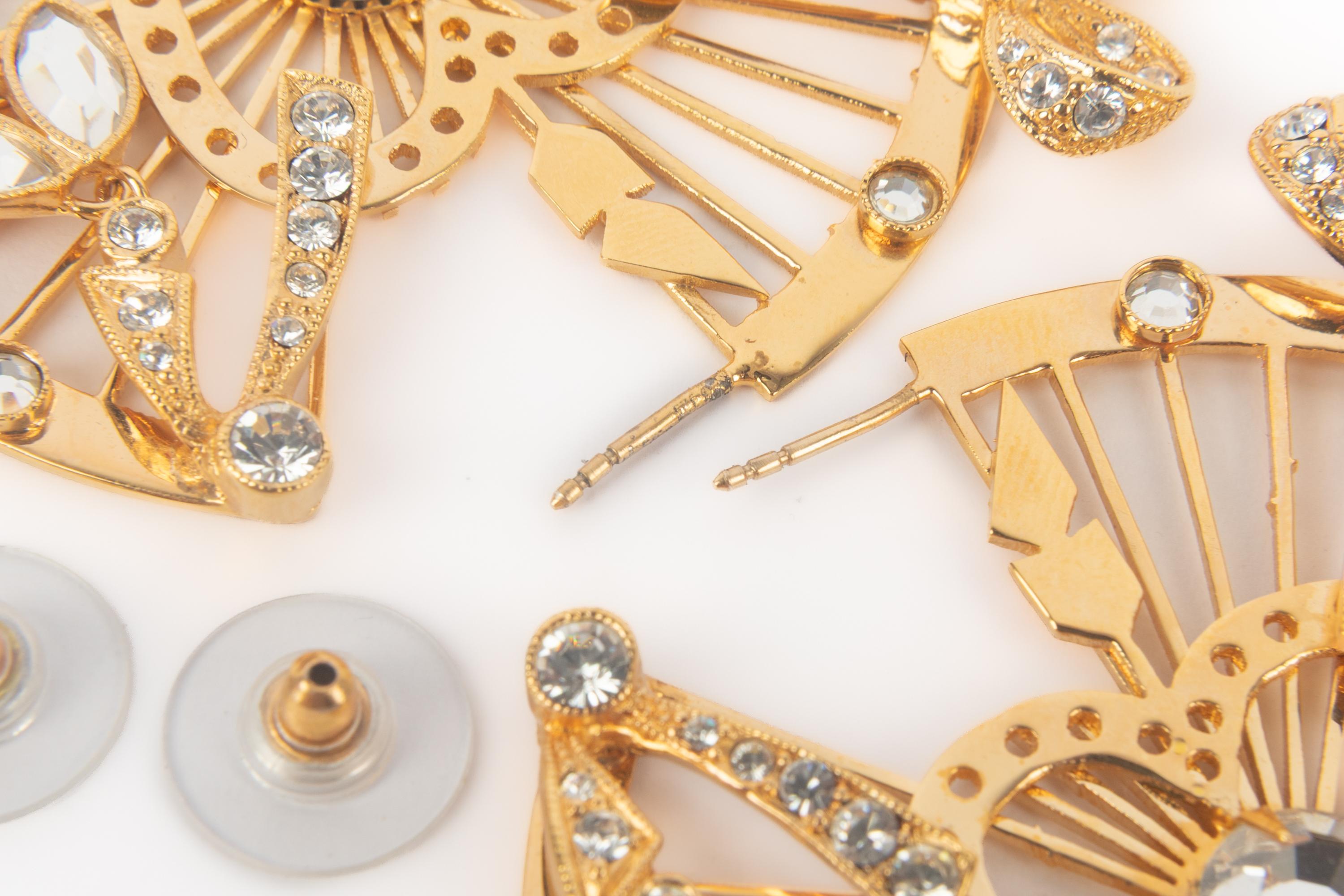 Orecchini Christian Dior Acchiappasogni con fiocchi tempestati di strass in vendita 4