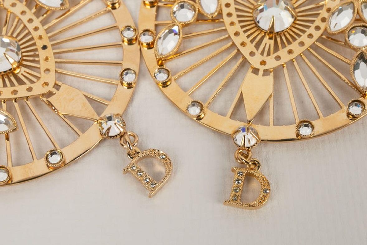 Christian Dior Creoles Dream Catchers with Rhinestone-Paved Bows Earrings For Sale 2