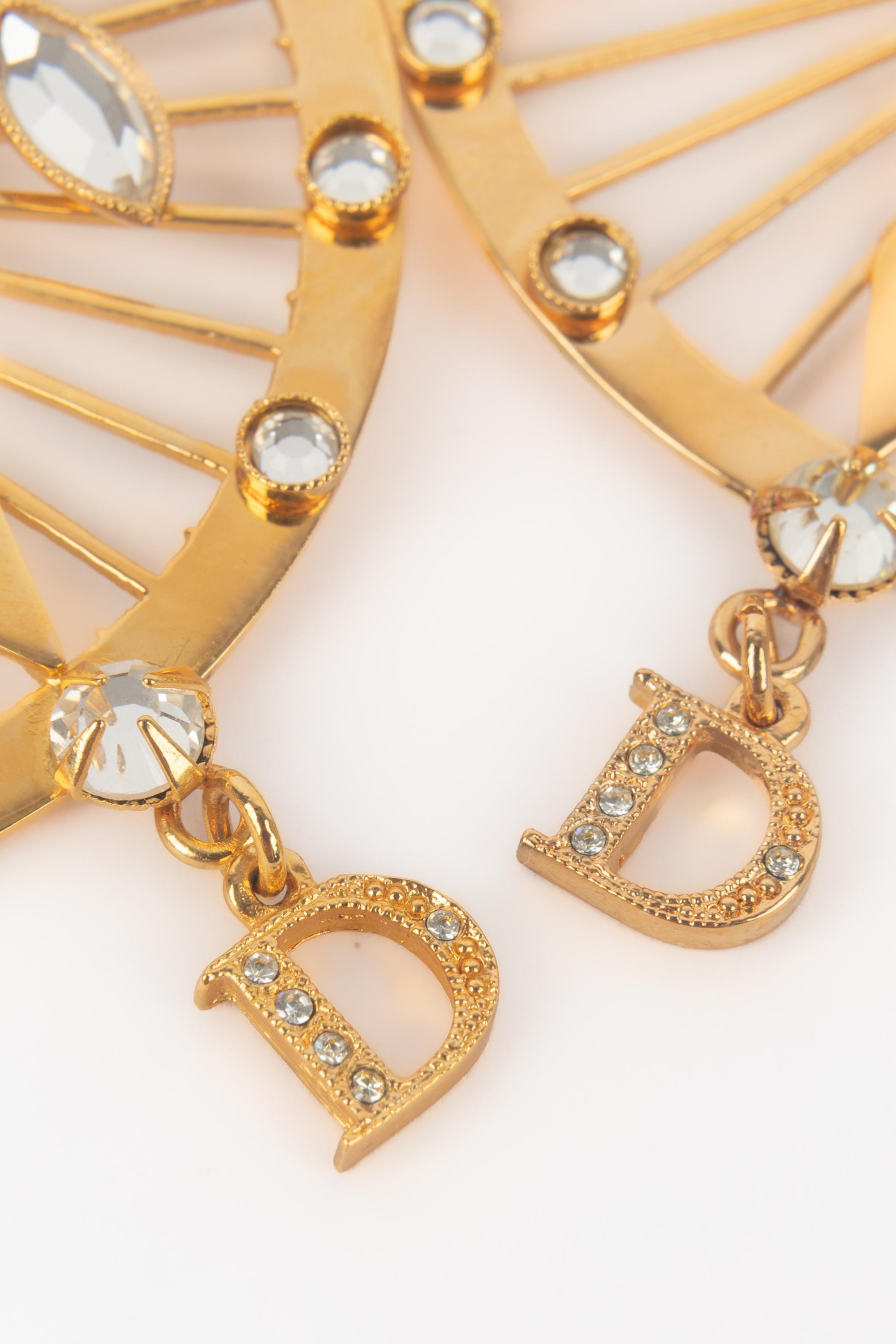 Orecchini Christian Dior Acchiappasogni con fiocchi tempestati di strass in vendita 2