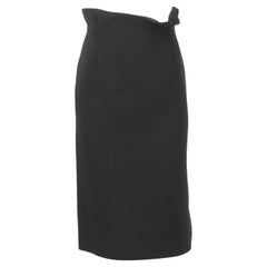 Christian Dior Crepe Midi Skirt Fr 36 Uk 8