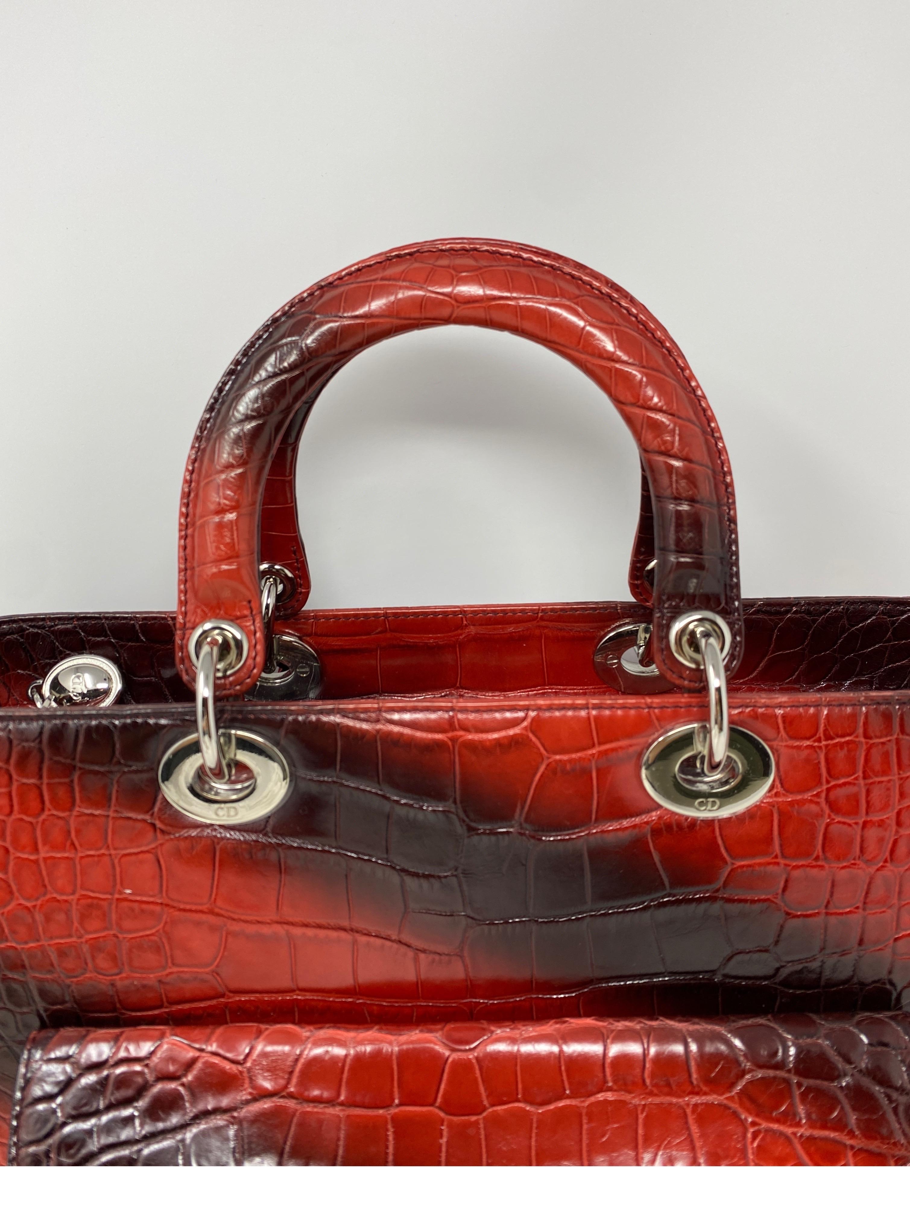 Christian Dior Crocodile Bag In Excellent Condition In Athens, GA