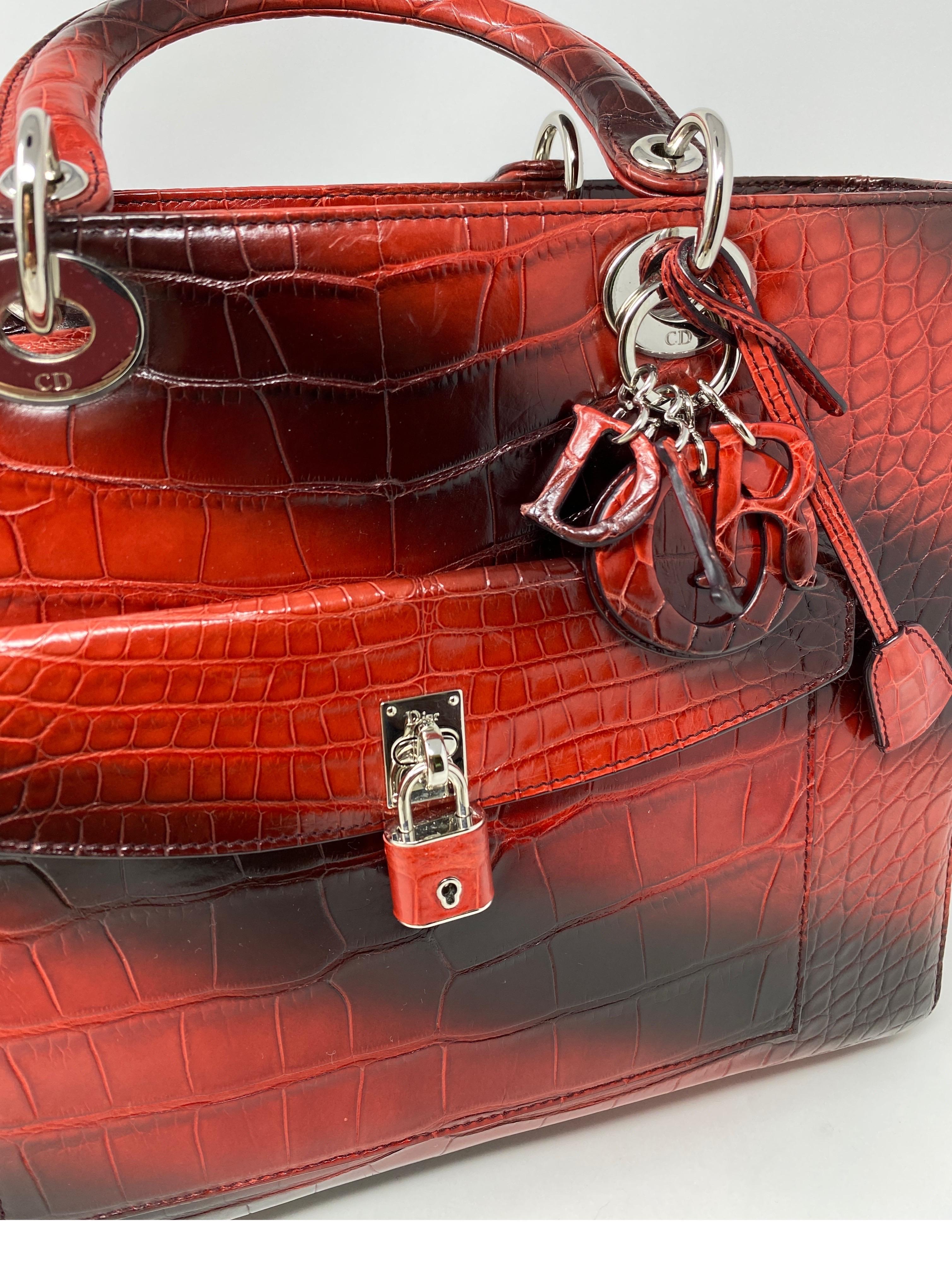 Borsa in coccodrillo Christian Dior 4