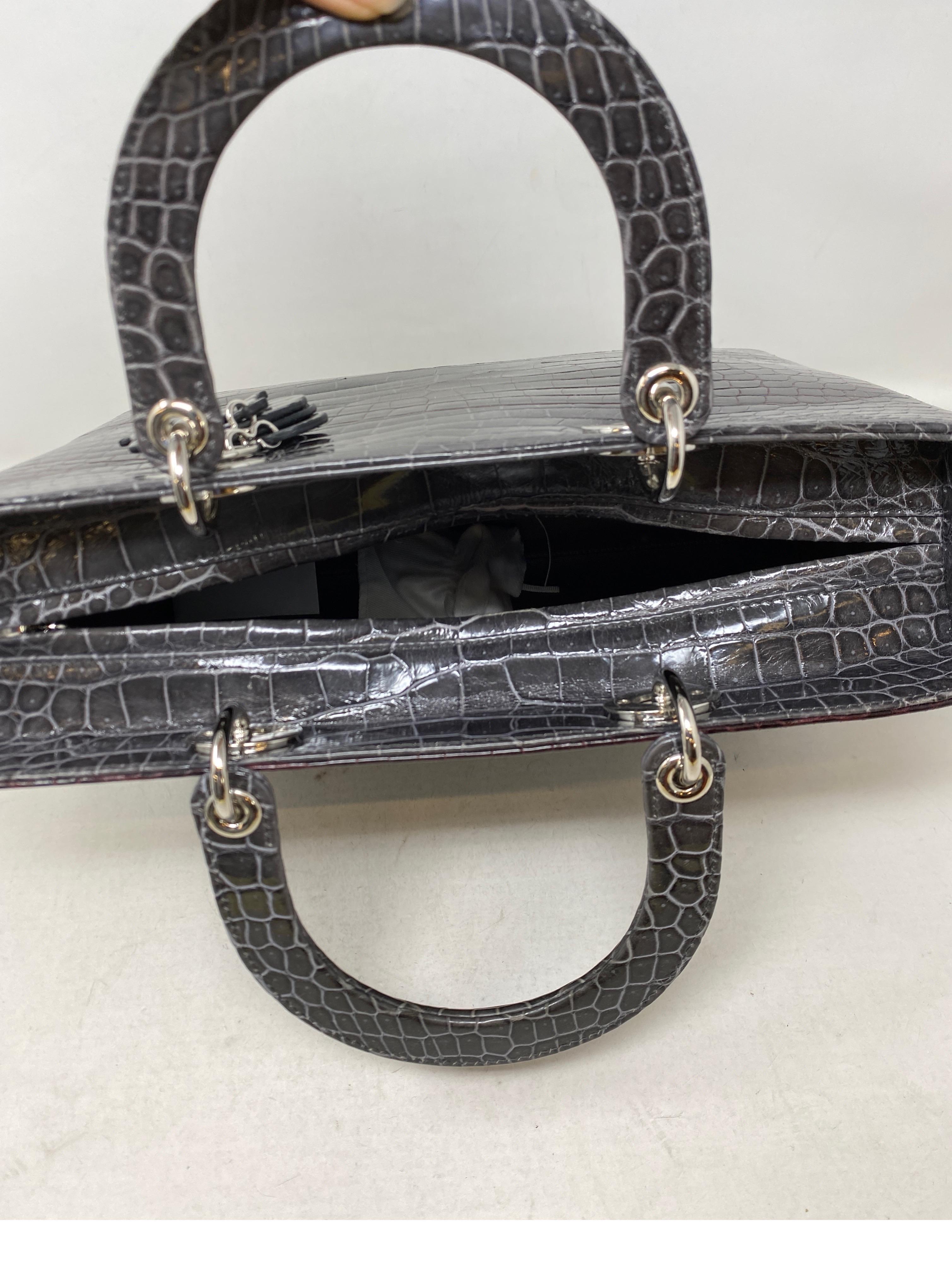 Women's or Men's Christian Dior Crocodile Lady Bag