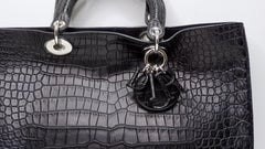 Christian Dior Crocodile Large Lady Dior Tote