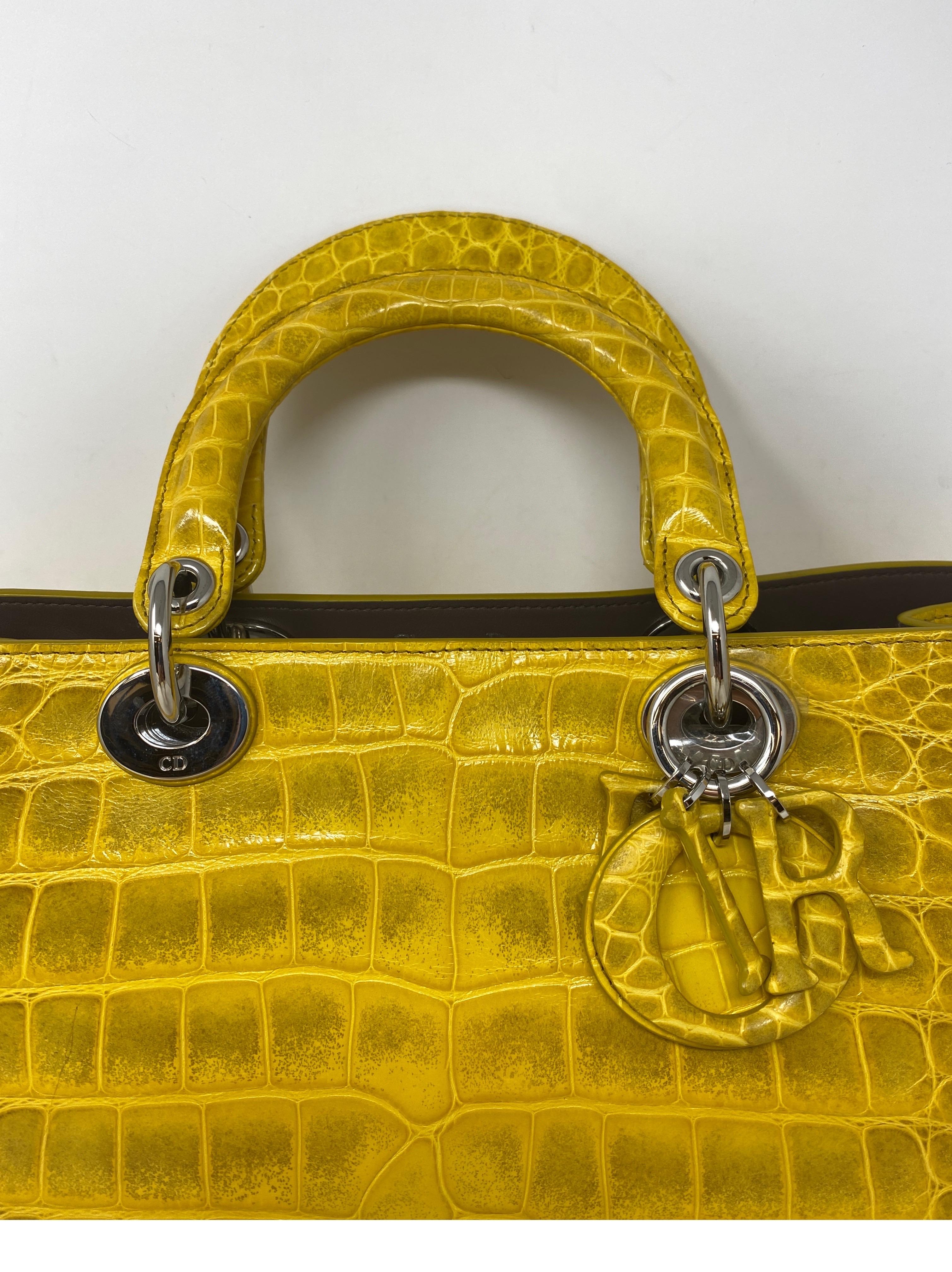 yellow dior bag