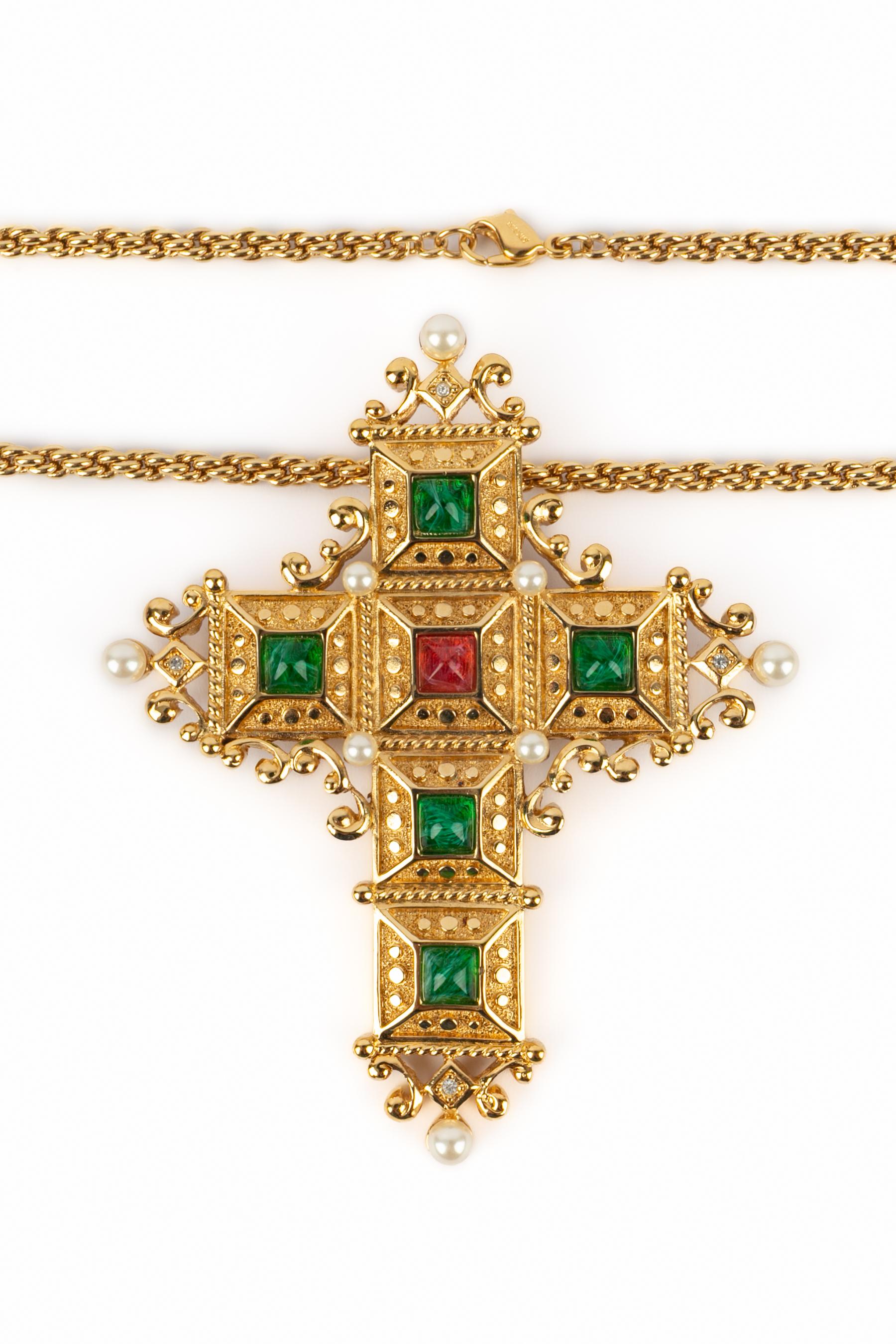 Christian Dior 'cross' necklace For Sale 3