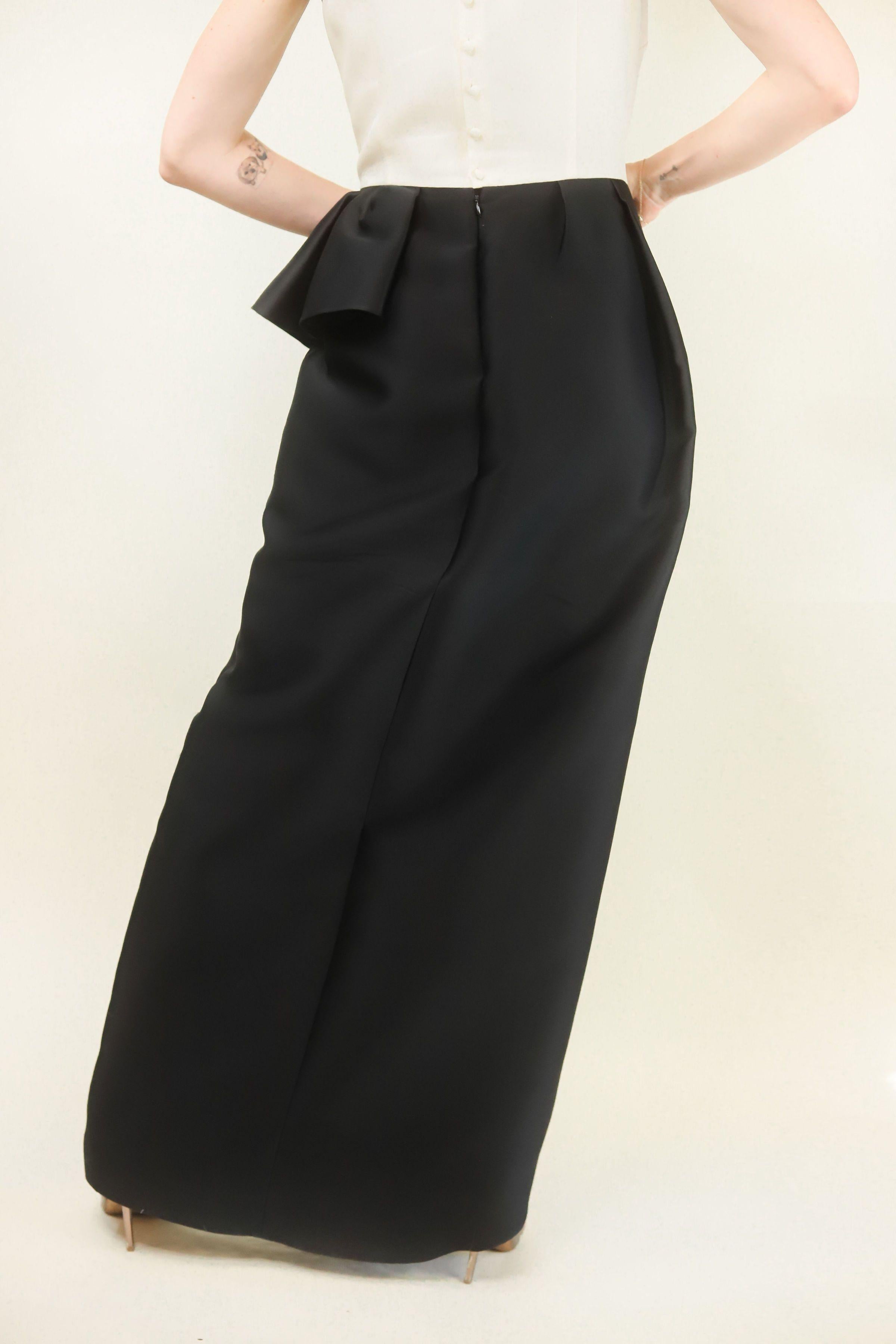 Christian Dior Cruise 2013 Black & White Satin Dress For Sale 2