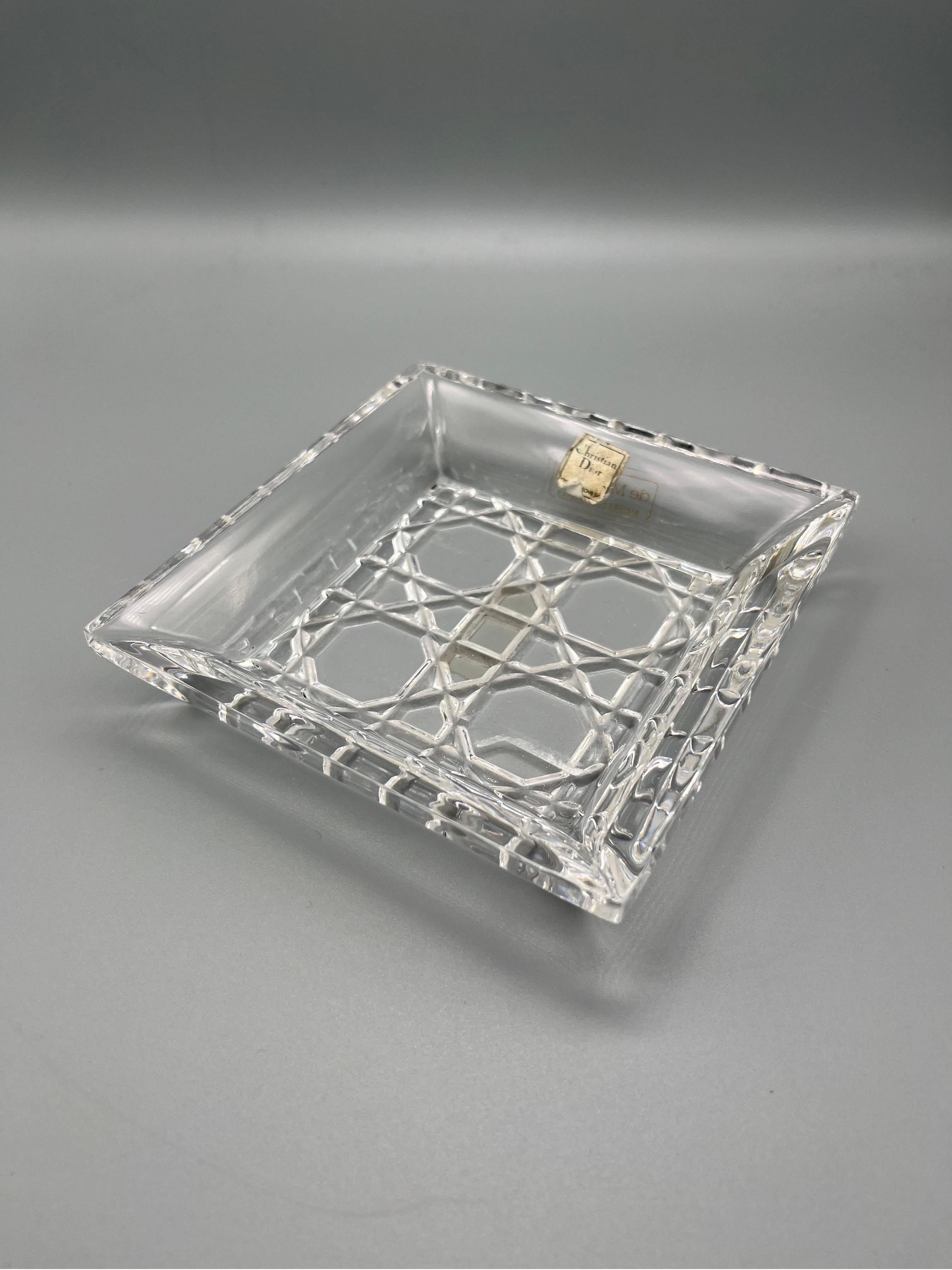 Christian Dior Crystal Ashtray 1980 In Good Condition In Foggia, FG