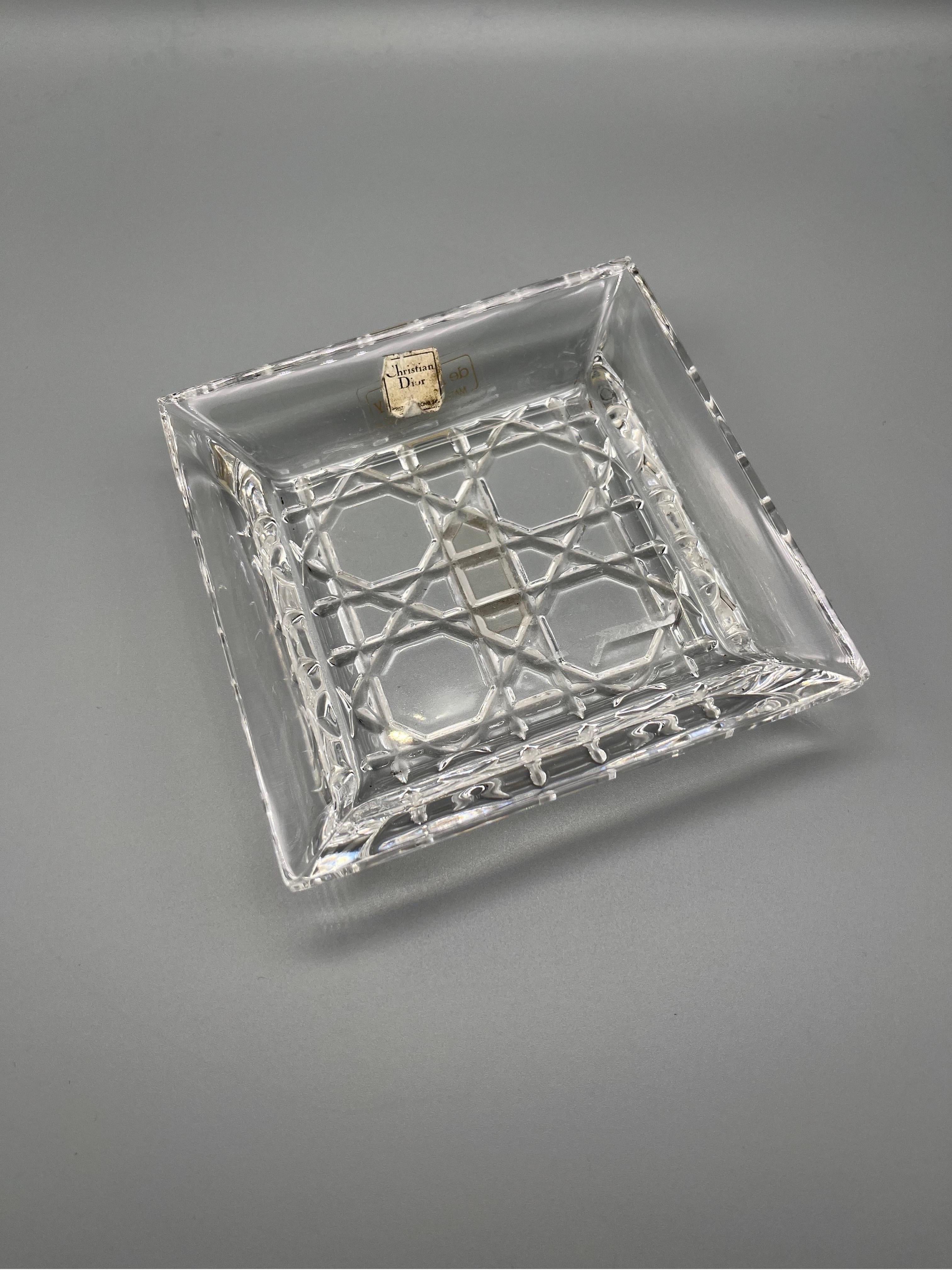 Late 20th Century Christian Dior Crystal Ashtray 1980