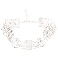 Christian Dior Crystal Choker with Logos
