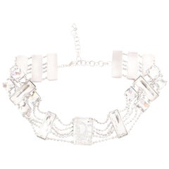 Christian Dior Crystal Choker with Logos