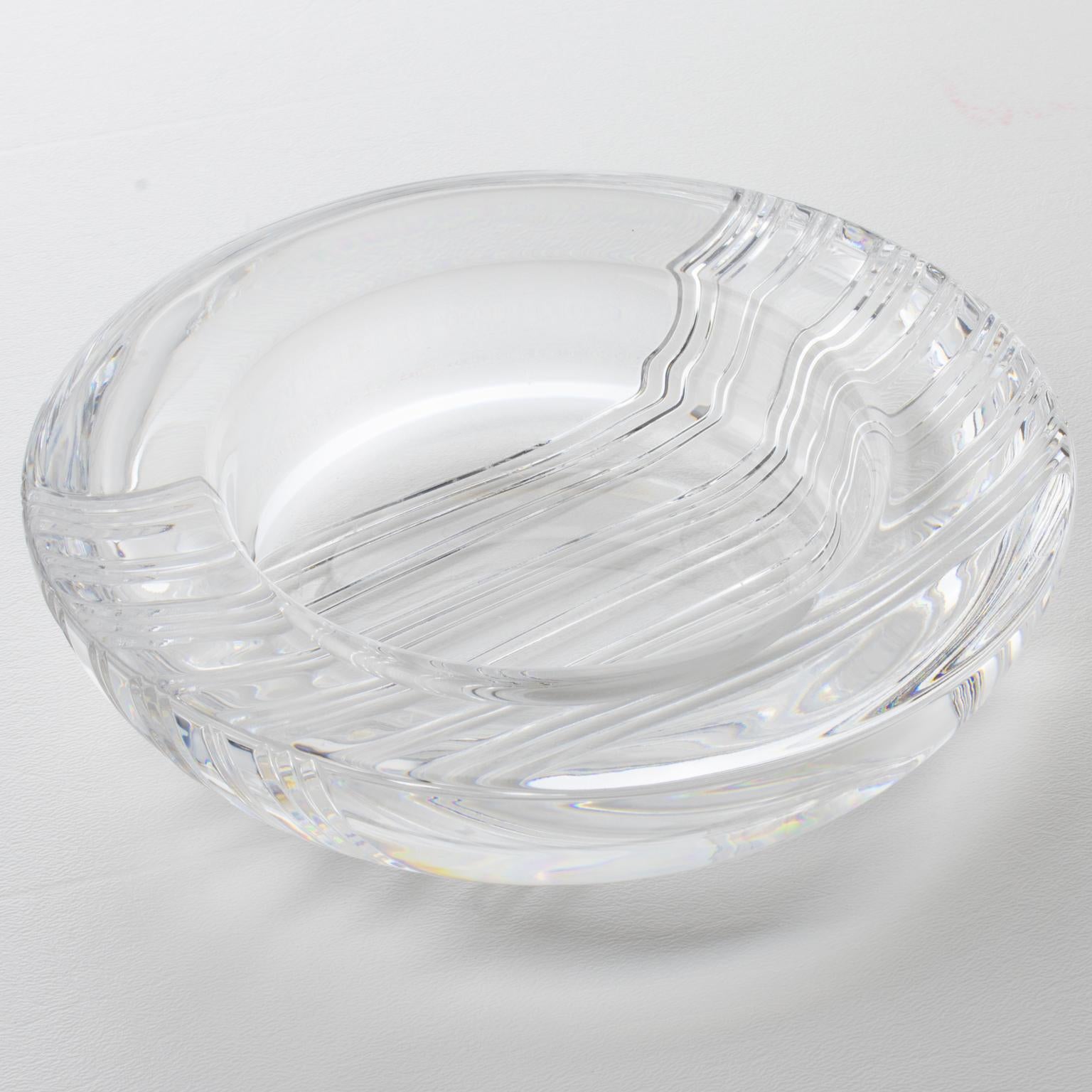 Modern Christian Dior Crystal Cigar Ashtray Bowl Dish Catchall Vide Poche For Sale