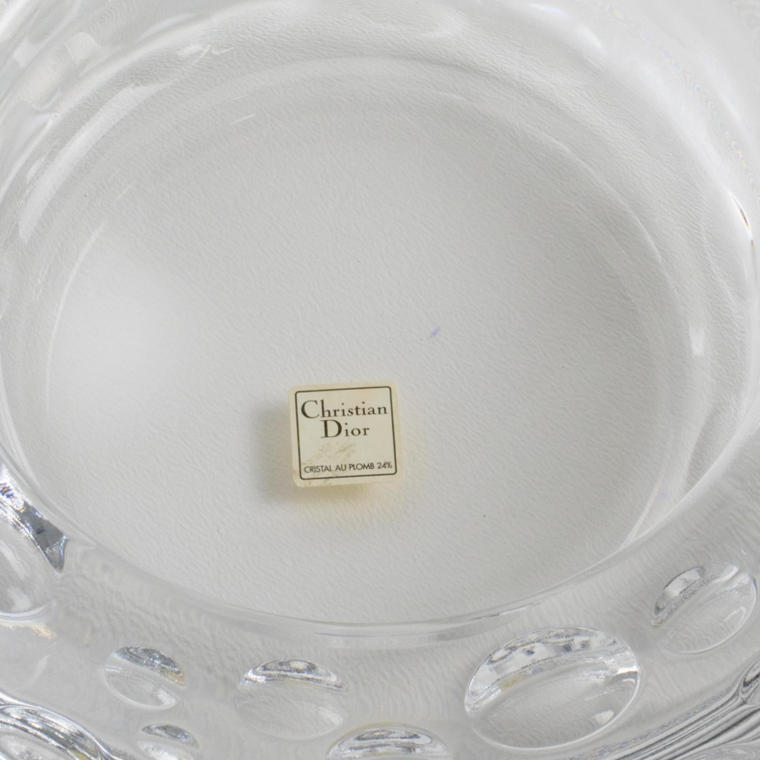 Modern Christian Dior Crystal Cigar Ashtray Bowl Dish Catchall Desk Tidy