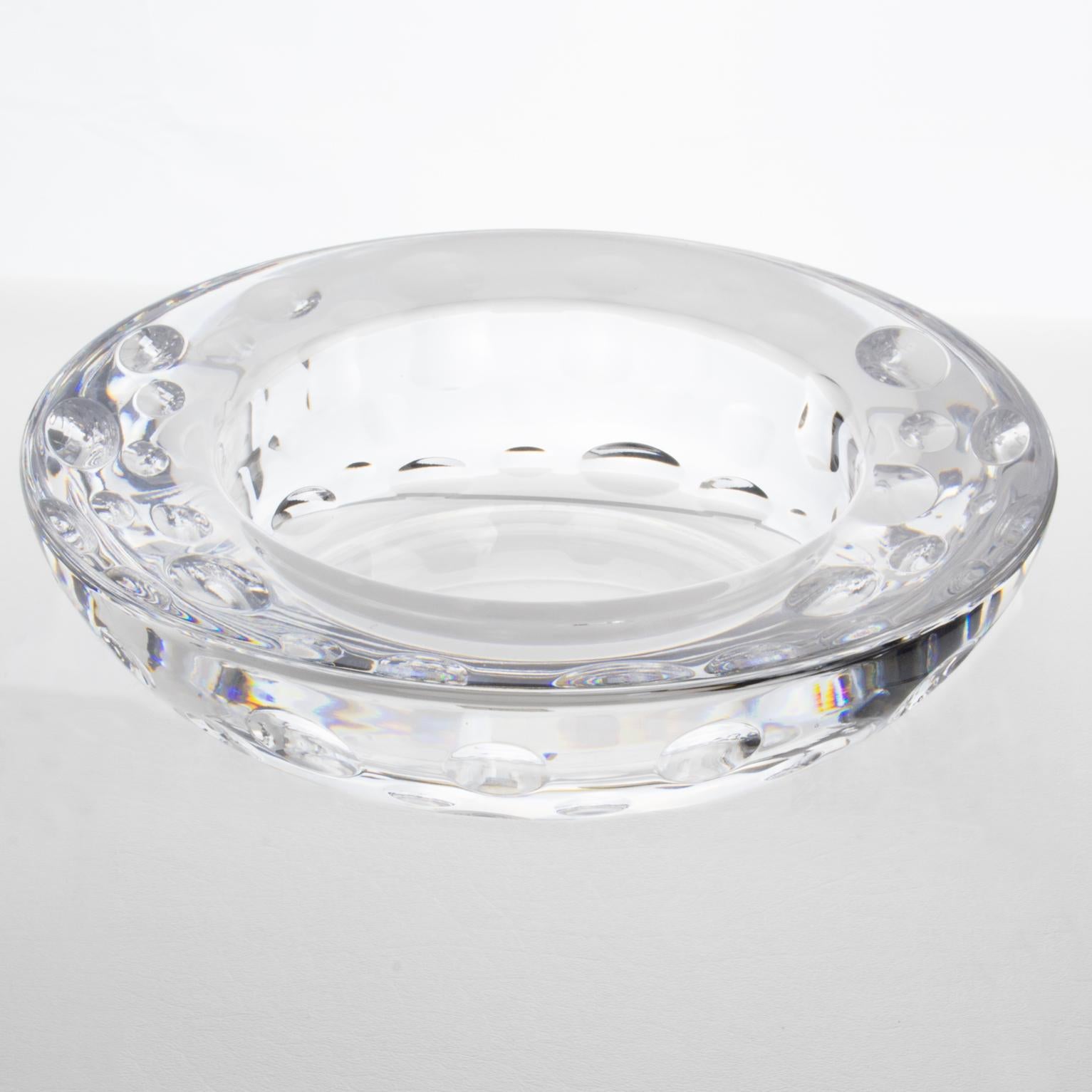 French Christian Dior Crystal Cigar Ashtray Bowl Dish Catchall Desk Tidy