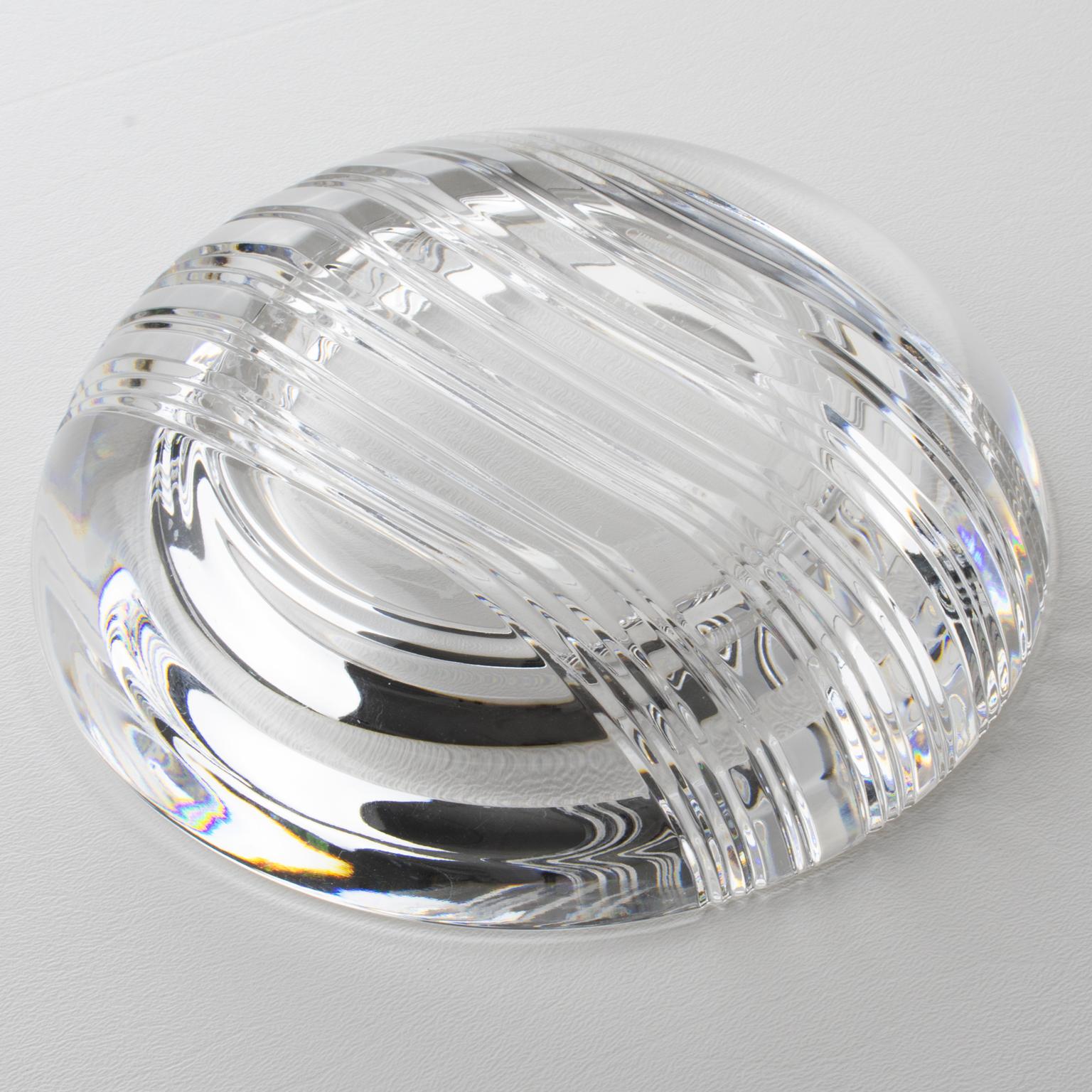 Christian Dior Crystal Cigar Ashtray Bowl Dish Catchall Vide Poche For Sale 1