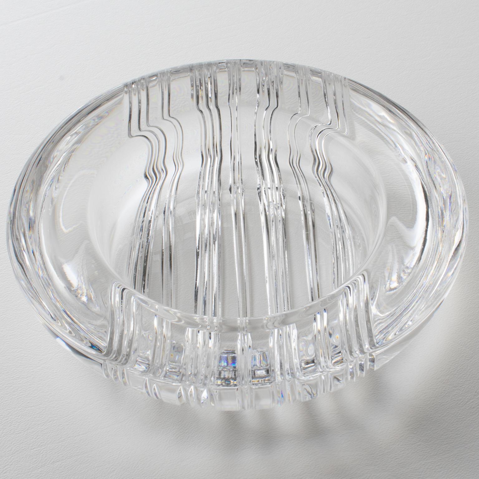 Late 20th Century Christian Dior Crystal Cigar Ashtray Bowl Dish Catchall Vide Poche For Sale