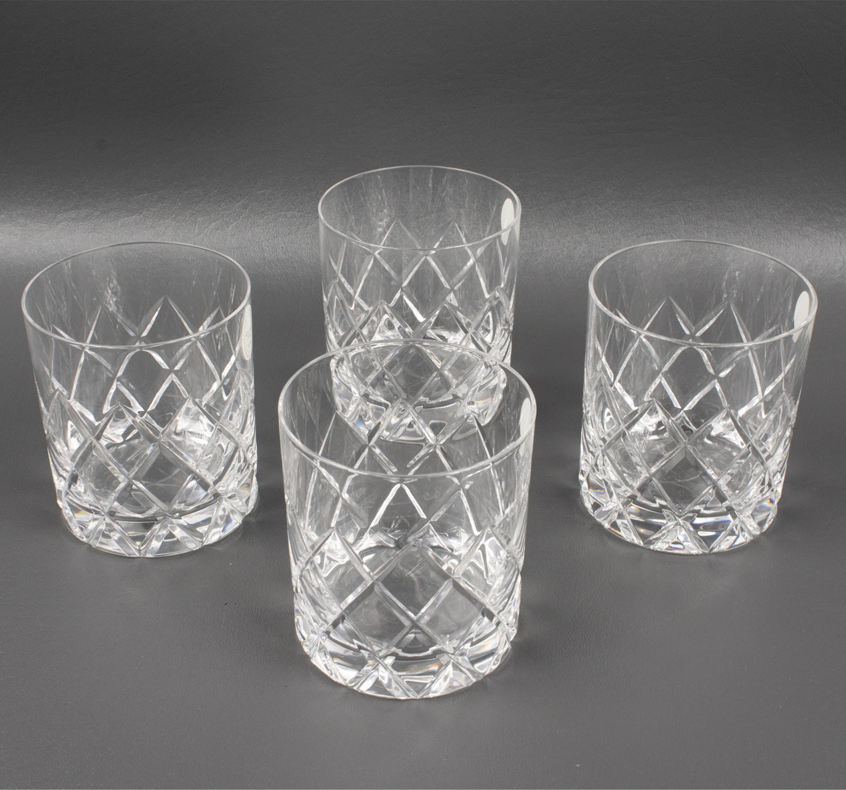 Late 20th Century Christian Dior Crystal Decanter and Glasses Set, 5 pieces in Original Box, 1980s