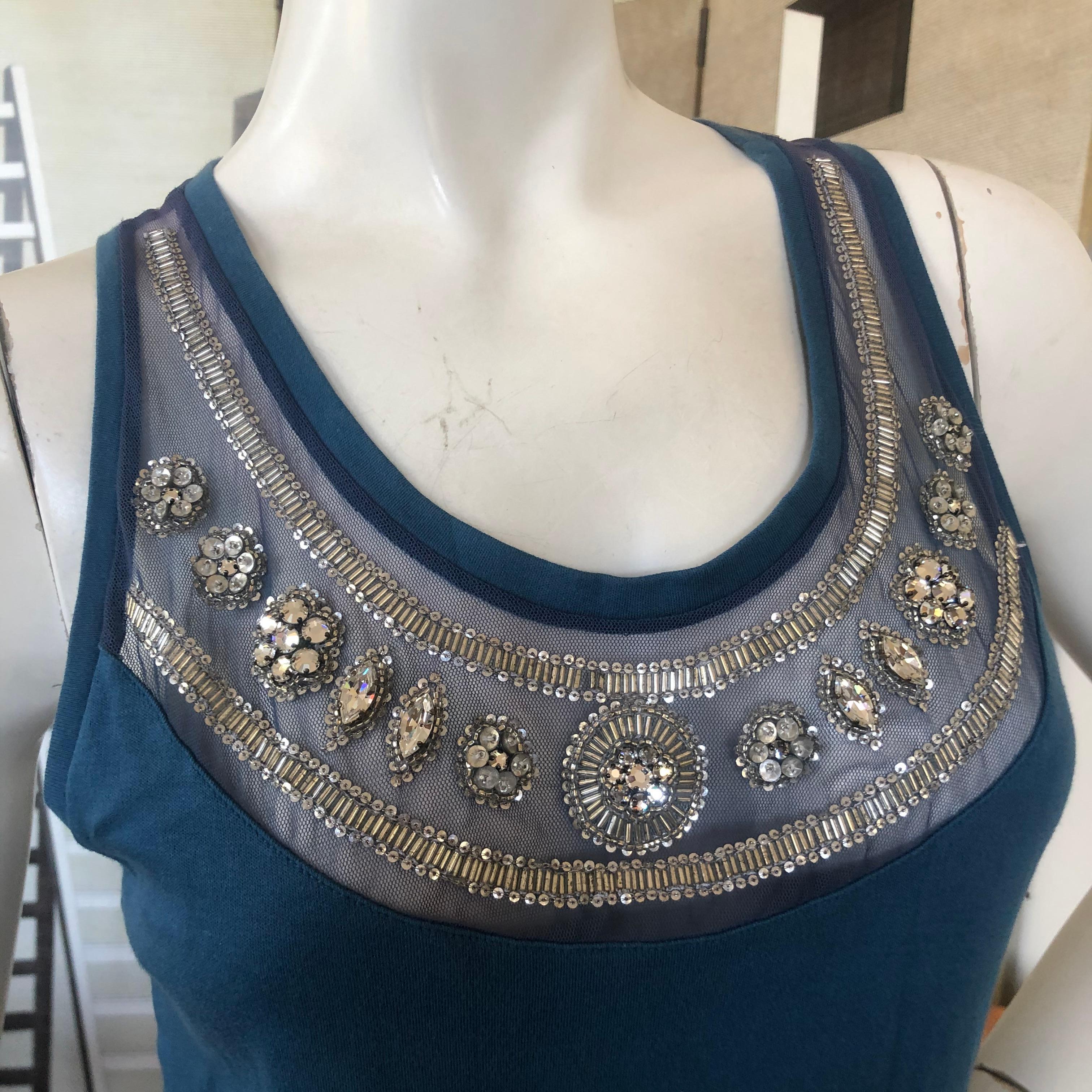 Christian Dior Crystal Embellished Evening Top by John Galliano For Sale 2