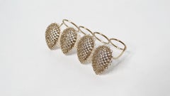 Christian Dior Crystal Mesh Gold-Tone Four-Finger Statement Ring