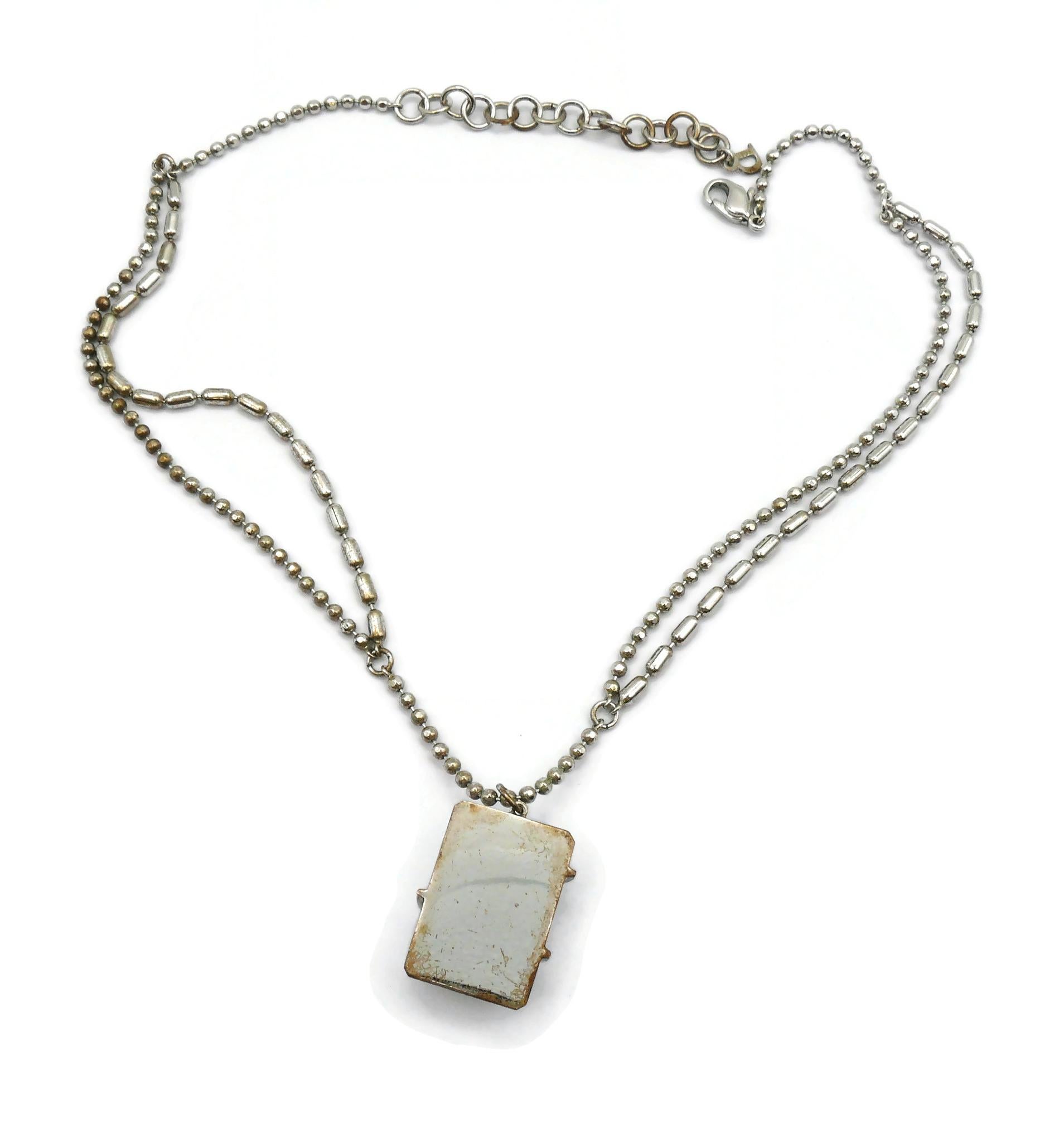 CHRISTIAN DIOR Crystal Pendant Necklace For Sale 5
