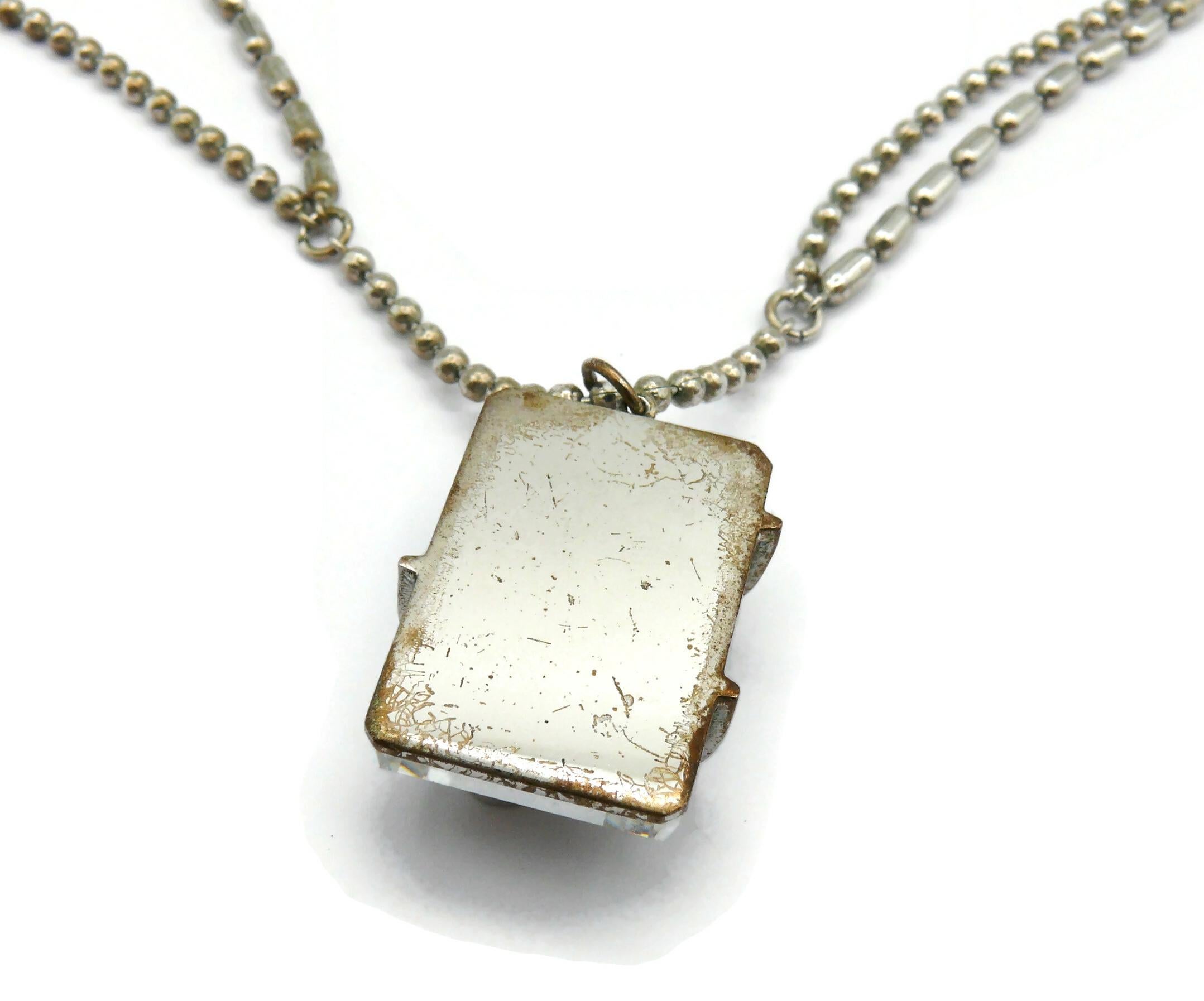 CHRISTIAN DIOR Crystal Pendant Necklace For Sale 6