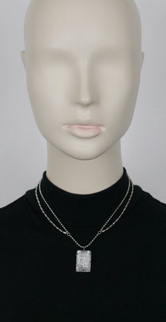 CHRISTIAN DIOR Crystal Pendant Necklace