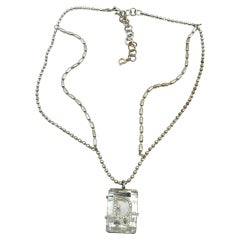 CHRISTIAN DIOR Crystal Pendant Necklace