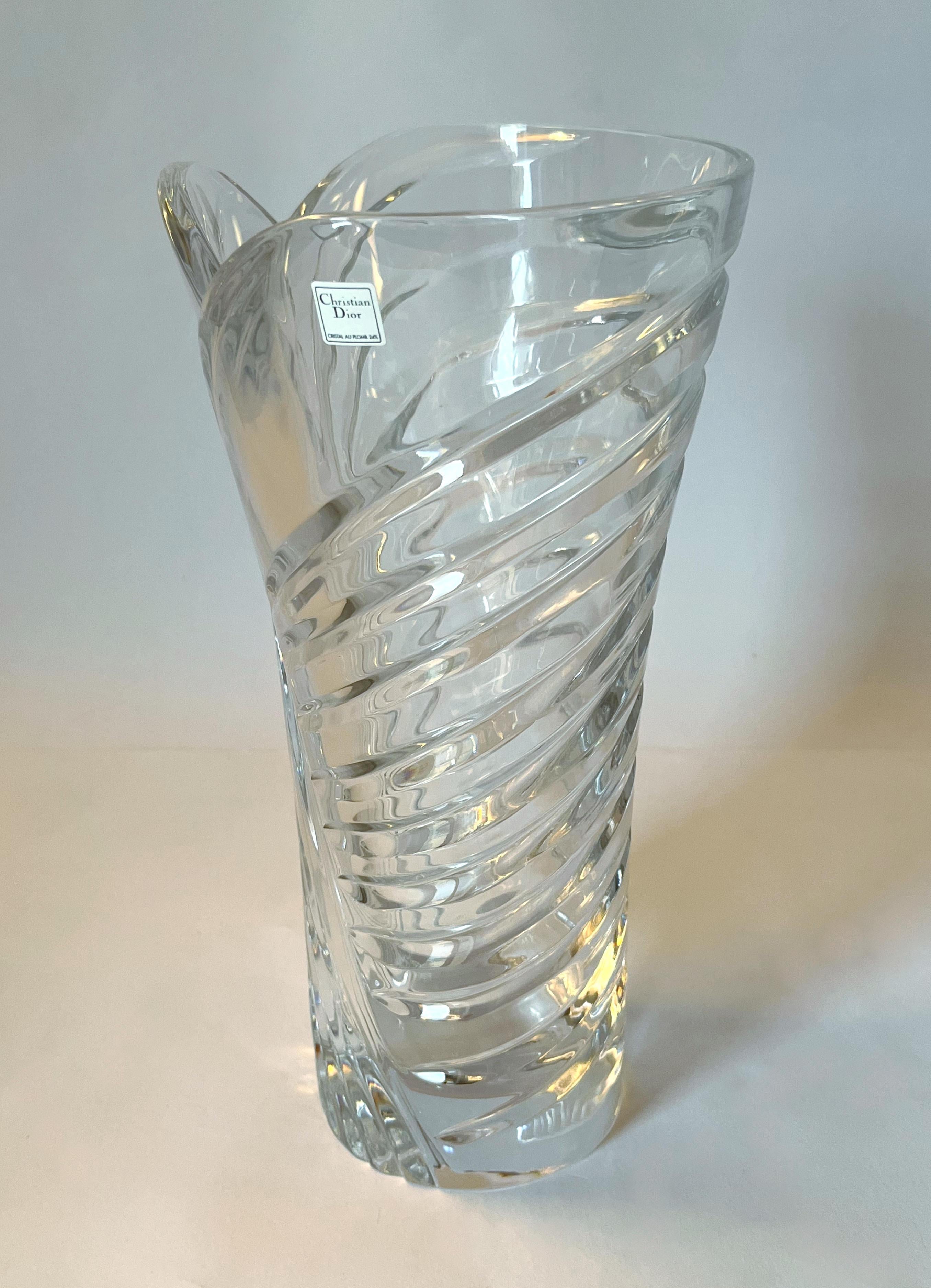 Vetro soffiato Vaso di cristallo Christian Dior in vendita