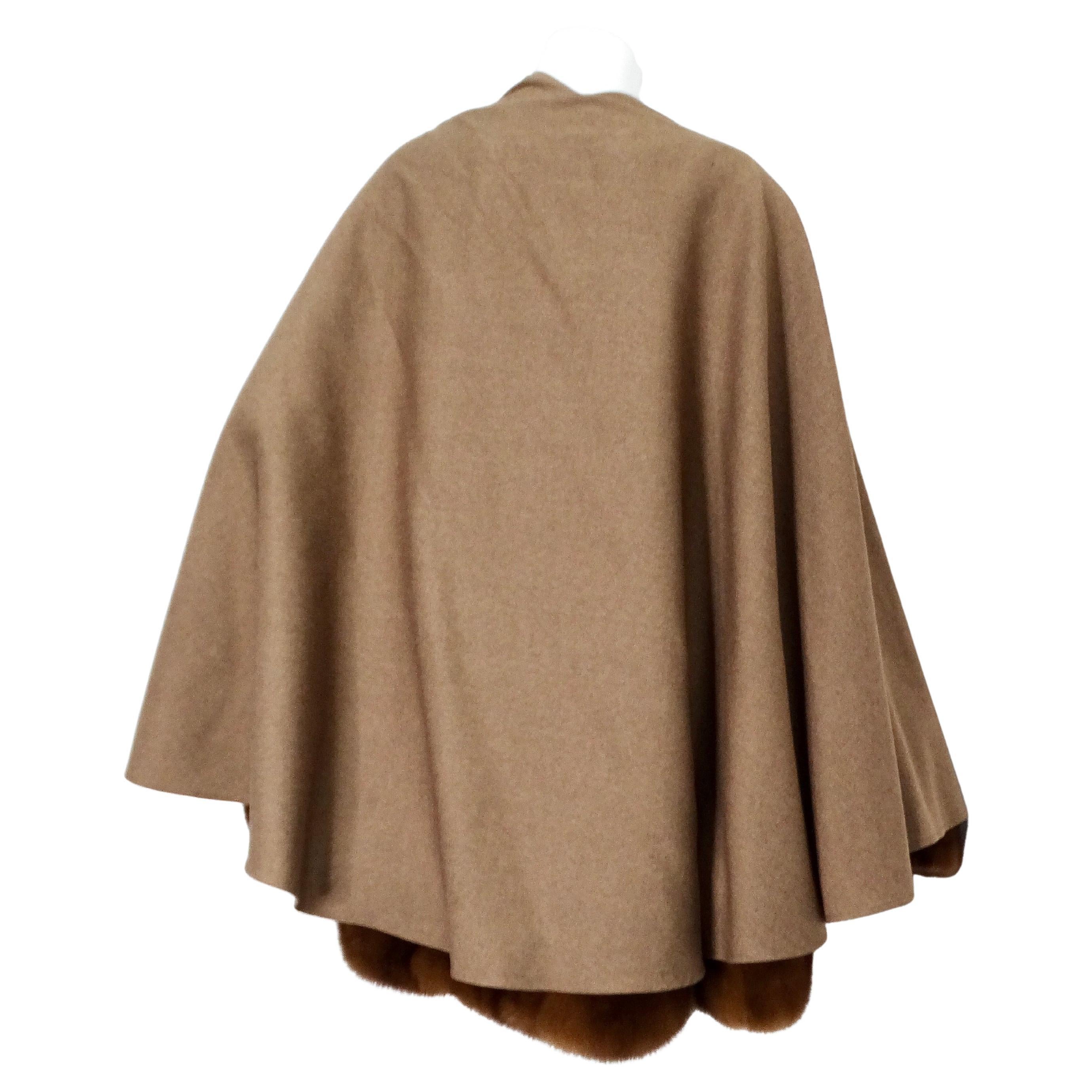 Marron Christian Dior CUSTOM MADE 1 of 1 Châle en fourrure de zibeline russe circa 1980 en vente
