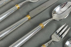 Christian Dior - Cutlery Flatware Set Rond Point Alma Plated Silver 89 Pieces