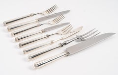 Christian Dior, Cutlery Flatware Set Rond Point Plated Silver, 54 Pieces