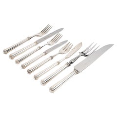 Christian Dior, Cutlery Flatware Set Rond Point Plated Silver, 54 Pieces