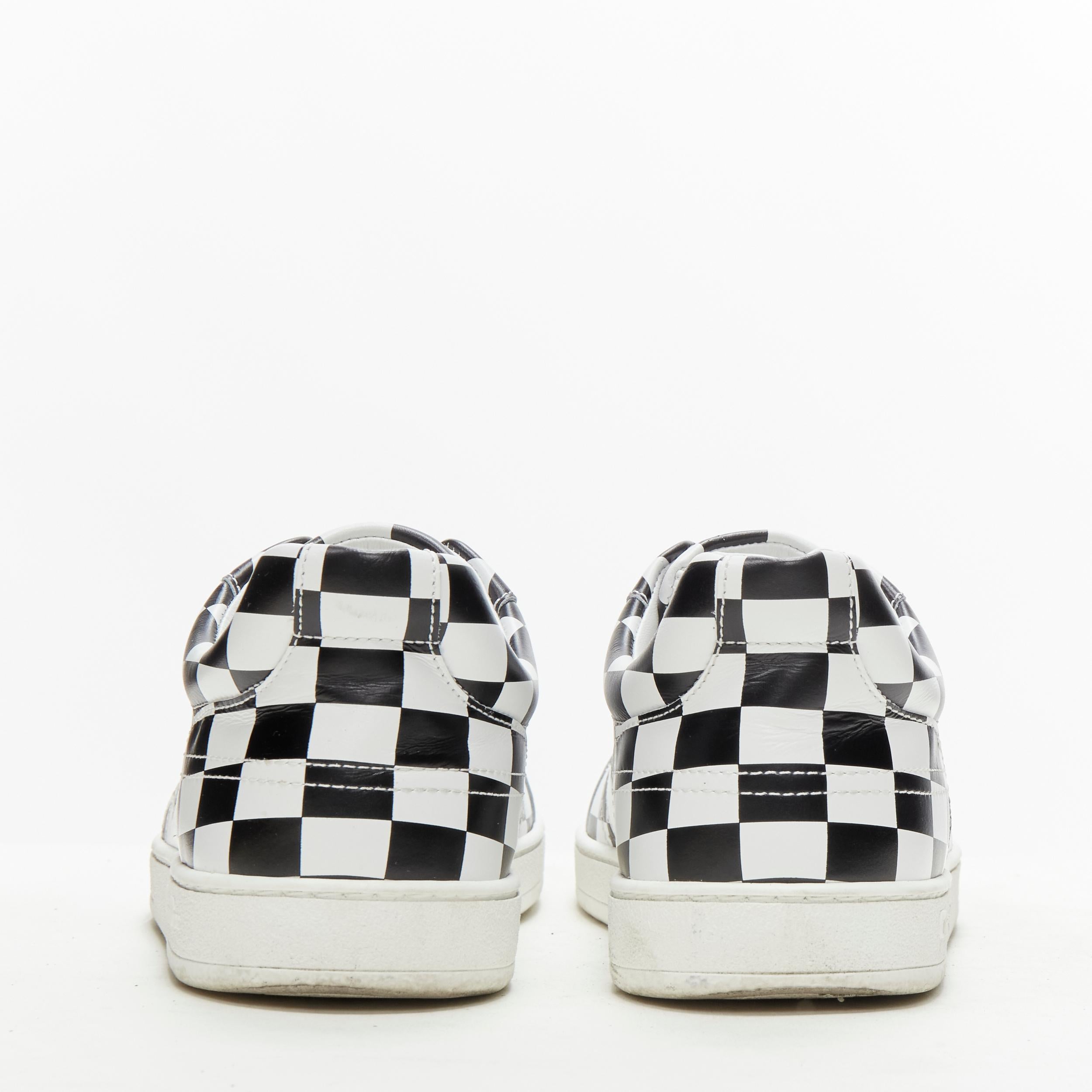 CHRISTIAN DIOR D-Bee black white checker CD BEE logo low top sneaker EU36 In Good Condition In Hong Kong, NT