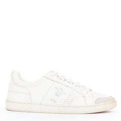 CHRISTIAN DIOR D Bee grey suede leather embroidered CD bee logo sneakers EU35.5