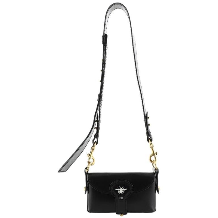 Christian Dior D-Bee Saddle Bag Leather Mini at 1stDibs | dior d bee ...