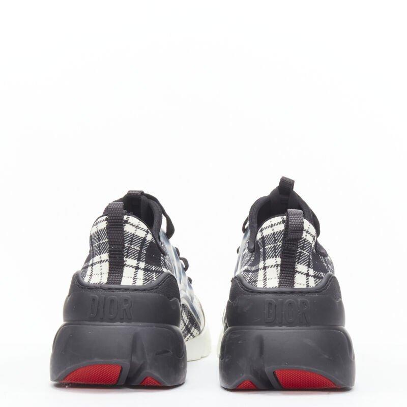 CHRISTIAN DIOR D Connect noir blanc à carreaux chunky sole sneaker EU38 US8 Pour femmes en vente