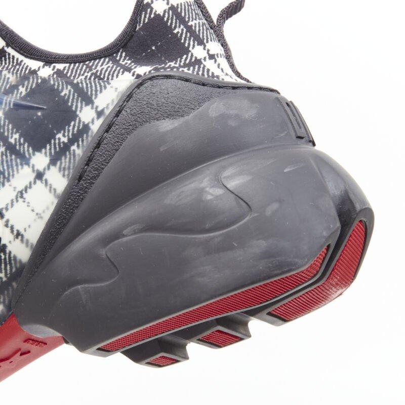 CHRISTIAN DIOR D Connect noir blanc à carreaux chunky sole sneaker EU38 US8 en vente 4