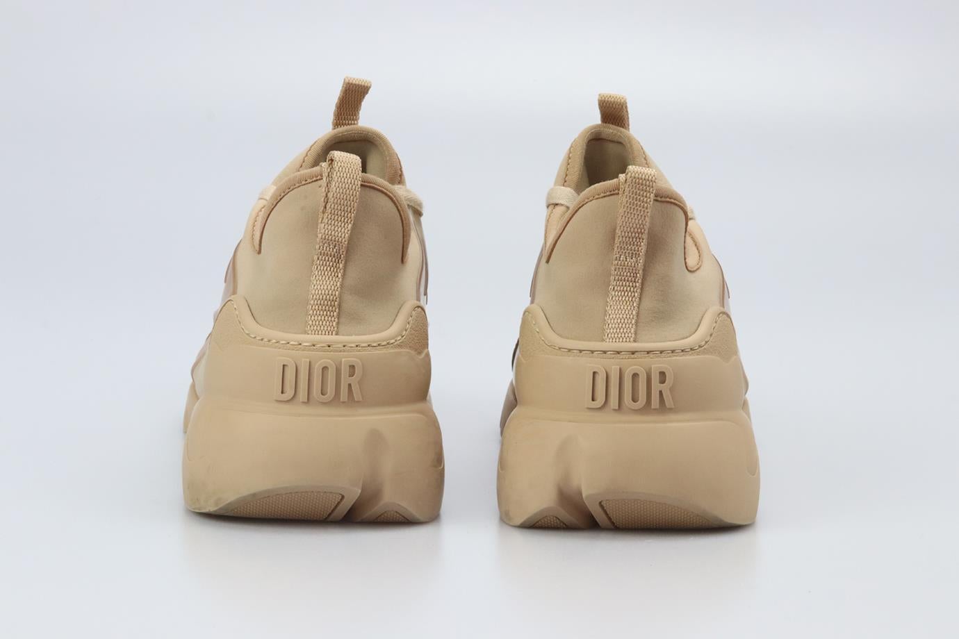 Women's Christian Dior D Connect Neoprene And Leather Sneakers Eu 39 Uk 6 Us 9