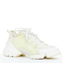 CHRISTIAN DIOR D-Connect white cream rubber layer sneakers EU38