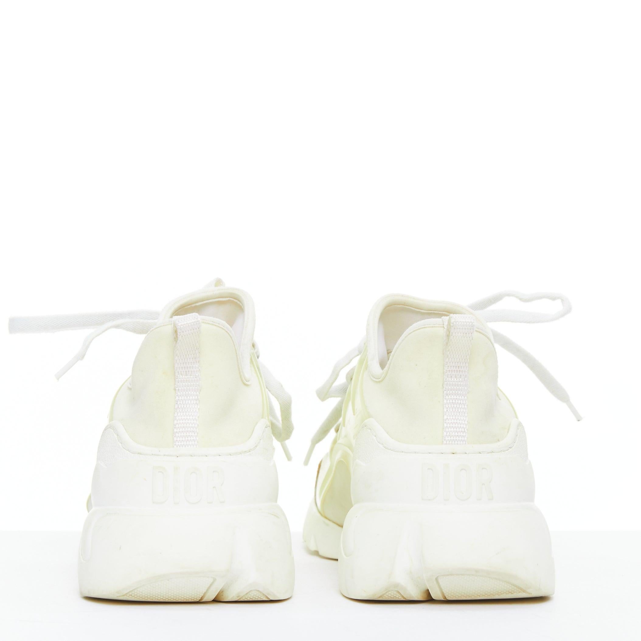 CHRISTIAN DIOR D-Connect blanc crème caoutchouc baskets EU38 Pour femmes en vente